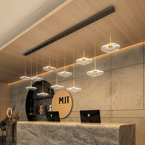 前台办公室吊灯创意个性简现代吧台餐厅店铺收银台美容院荷叶吊灯