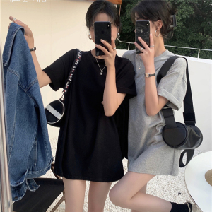 the lemon下身下体下衣下半身消失失踪t恤女中长款遮屁股短袖上衣