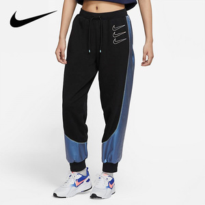 nike耐克长裤女裤2022春季新款运动裤三勾拼接色休闲裤dd5130-010