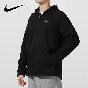 耐克外套男装2023春秋新款跑步运动服连帽加绒休闲夹克dd2125-010