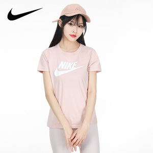 nike耐克粉色短袖女装2022新款运动t恤圆领半袖体恤衫bv6170-601
