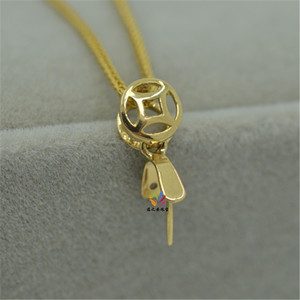 18k扣头18k金翡翠扣佛公吊坠扣子金钱翡翠扣头玫瑰金扣坠子扣挂扣