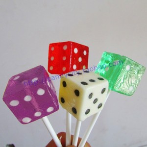 万圣节糖果礼物 大色子骰子棒棒糖水晶棒棒糖 33g筛子独立包装