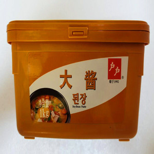 户户大酱大豆酱黄豆酱1000g 韩式料理用韩国大酱汤料1kg 包邮