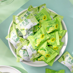 爆浆芦荟软糖乳酸菌青柠夹心软糖减低0脂高颜值网红学生零食便携