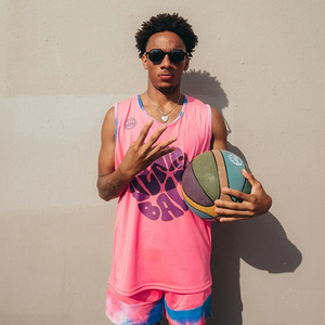 美国洛杉矶街球服veniceball流行新潮篮球衣渐变色美式训练服定制