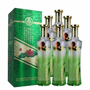 宜宾五粮液生态酿酒国鼎荷花n88酒52度浓香型绿豆酒500ml*6整箱装