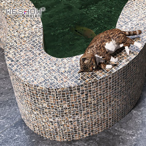 鱼池马赛克瓷砖水池花池卫生间大理石花岗岩黑色黄色红色防滑墙地