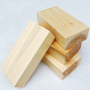 杉木瑜伽砖长方形天然实木砖定制高密度软木砖艾扬格成人抗压砖头