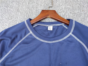 【小次品】 男网眼串色速干长袖t恤 三针五线做工