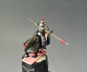 古代兵人模型1/72 1/56比例金铁浮屠骑兵红蜡打印件带武器