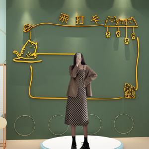 网红打卡背景墙留言心愿墙拍照区布置装饰奶茶店墙壁蛋糕店许愿墙