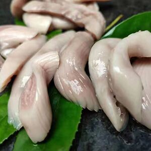 新鲜猪花肠片4斤生肠脆肠猪胎盘猪子宫花肠片猪房子爆炒真空包装