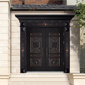 大气室内入户别墅大门家用防爆隔音双开子母防盗铝合金铸铝装甲门