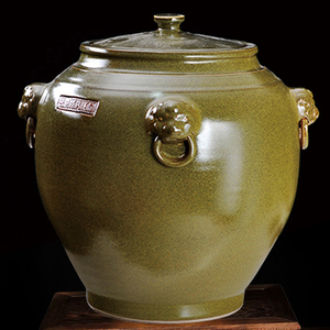 景德镇陶瓷带盖米缸水缸茶叶末釉瓷器防虫米桶酒坛20斤50斤100斤