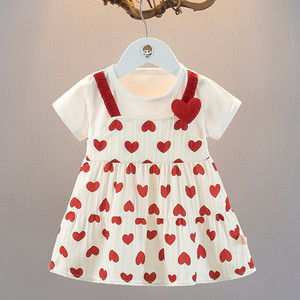 婴儿衣服夏季新款纯棉可爱甜美连衣裙六7八9十个月一岁女宝宝裙子