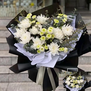 清明节北京黄菊白菊花束上坟扫墓鲜花祭奠葬礼菊花悼念告别鲜花