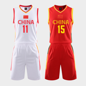 新款中国队篮球服套装男篮球衣国家队训练比赛队服运动背心球服