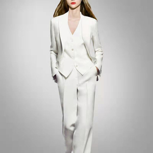 欧美白色女职业套装西装外套小西装新款气质修身春秋季小西服显瘦