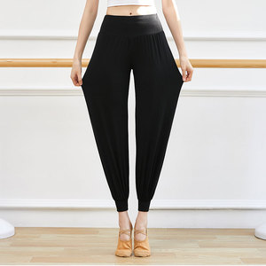 黑色阔腿舞蹈裤