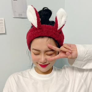 日本代购gp超萌ins少女心兔耳朵头带洗脸发带日系束发带发饰女