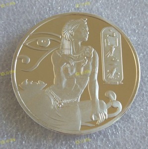 40mm 纪念章 镀银 埃及艳后纪念币  硬币 法老金字塔