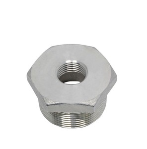 304不锈钢补心变径异径芯内外牙接头大小头卜申4分变2.5寸dn15*65