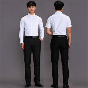 公务员面试服装男夏季大学生教师资格证衣服短袖衬衫正装套装职业