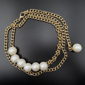 2021年新款毛衣配饰装饰品腰带西装连衣裙珍珠链条女士细腰链