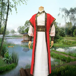 古装侠客汉服男束袖剑客帅气公子古风写真交领长袍演出服套装学生