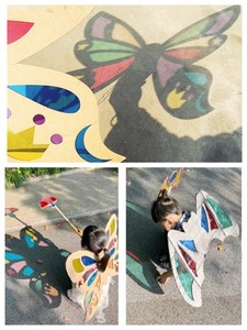 光影游戏材料包蝴蝶翅膀diy幼儿园美工自制玩教具半成品美术光影