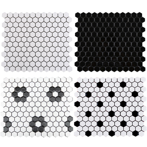珍情绣淘宝北欧六角马赛克卫生间瓷砖洗手间墙砖厨房小六边形白色
