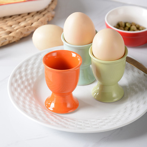 创意单个陶瓷鸡蛋杯日用高脚杯欧式鸡蛋收纳储物防震蛋杯