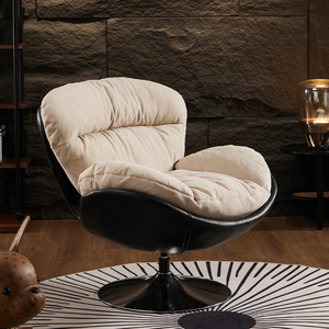 西牧设计师单人沙发旋转懒人椅轻奢客厅家用躺椅看书休闲椅子