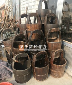木水桶老式木质