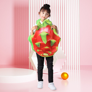 万圣节儿童校园创意表演服装幼儿园食物水果衣服火龙果演出服饰