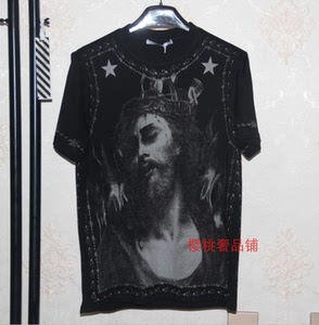 givenchy 纪梵希19春夏耶稣双面印花男女款短袖宽松款t恤