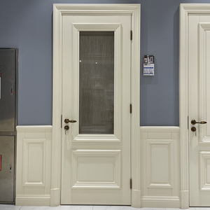 伯艺木门西耶那系列简美风格实木复合烤漆木门标配玻璃