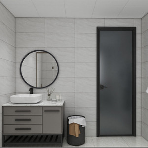 顶固极简轻奢现代简约玻璃室内门卫浴门厨房门平开门