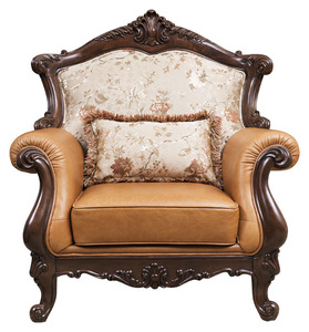 美廷家具体简爱庄园沙发单人位sf-9001欧式美式实木居然之家