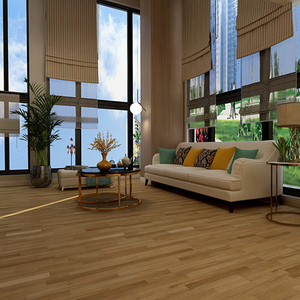 圣象地板环保浅色焦糖三层实木复合栎木橡木家用客厅木地板dc8116