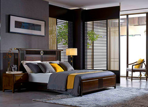 恒久.上元sa9201实木双人床