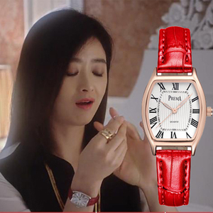 00同款货源清新xf淘宝蒋欣同款长方形空姐手表女简约气质黑色真