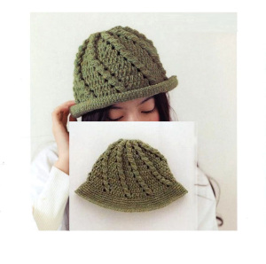 秋冬小檐盆帽钩针图解帽子钩织毛线编织手工diy图片教程新款推荐