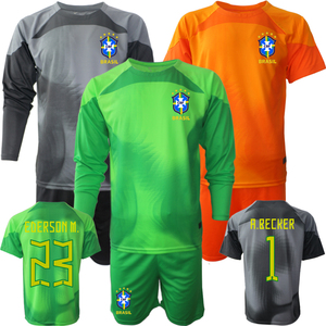 巴西守门员1号阿利森23号埃德森门将服球衣龙门服成人儿童装足球