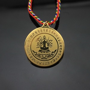 密宗准提佛母像 准提镜画像 吊坠修法挂件 汽车挂饰 辟邪不绣钢