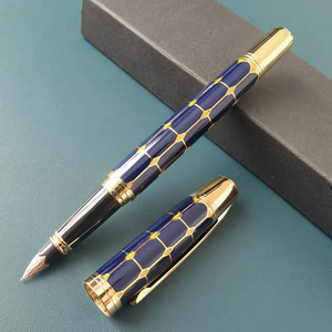 丽琴800点漆金笔笔身黄铜笔尖10k旋转式吸墨器墨水练字笔做工商务