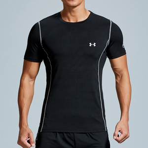 新品早安德玛运动衣男t恤服紧身衣健身房训练衣速干跑步短袖上衣