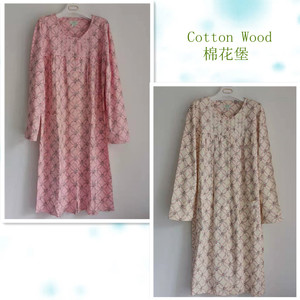 00qin863811淘宝棉花堡家居服女秋冬季睡衣长袖睡裙套头纯棉柔软