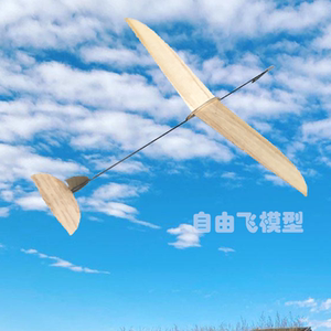 自由飞模型航模木质手抛飞机手掷滑翔机450p1s-2 模型科普套材